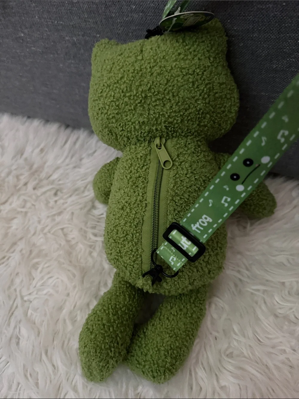 Green Plush Frog Backpack Stuffed Animal